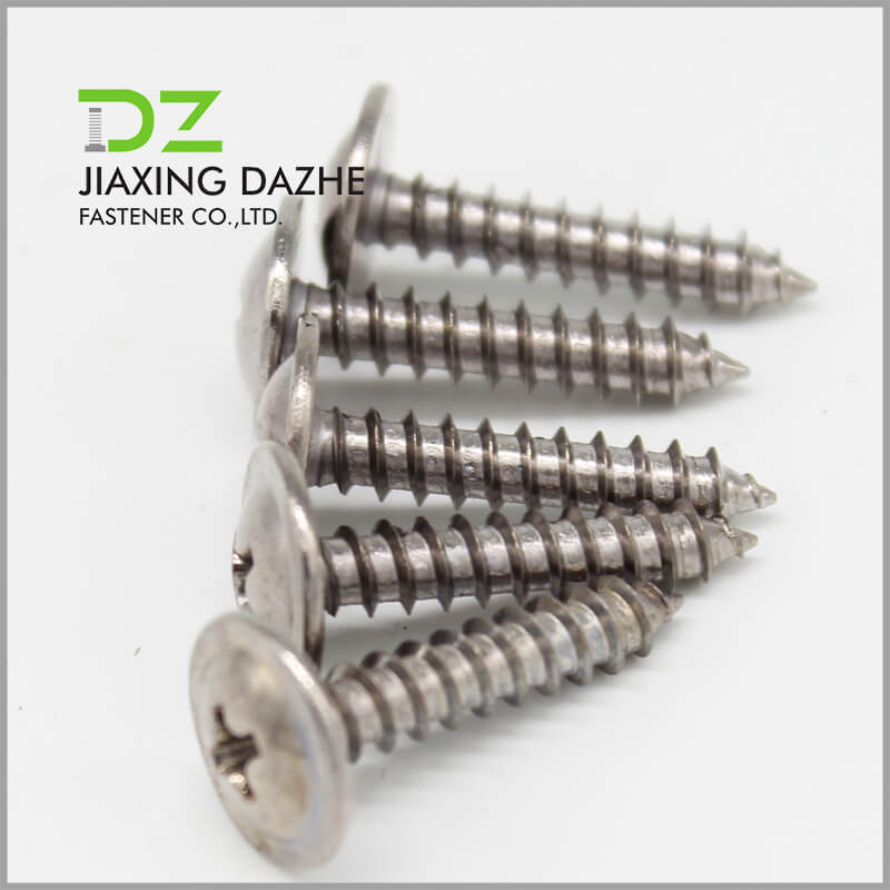 Self Tapping Screws with Flat Head and Sharp Point