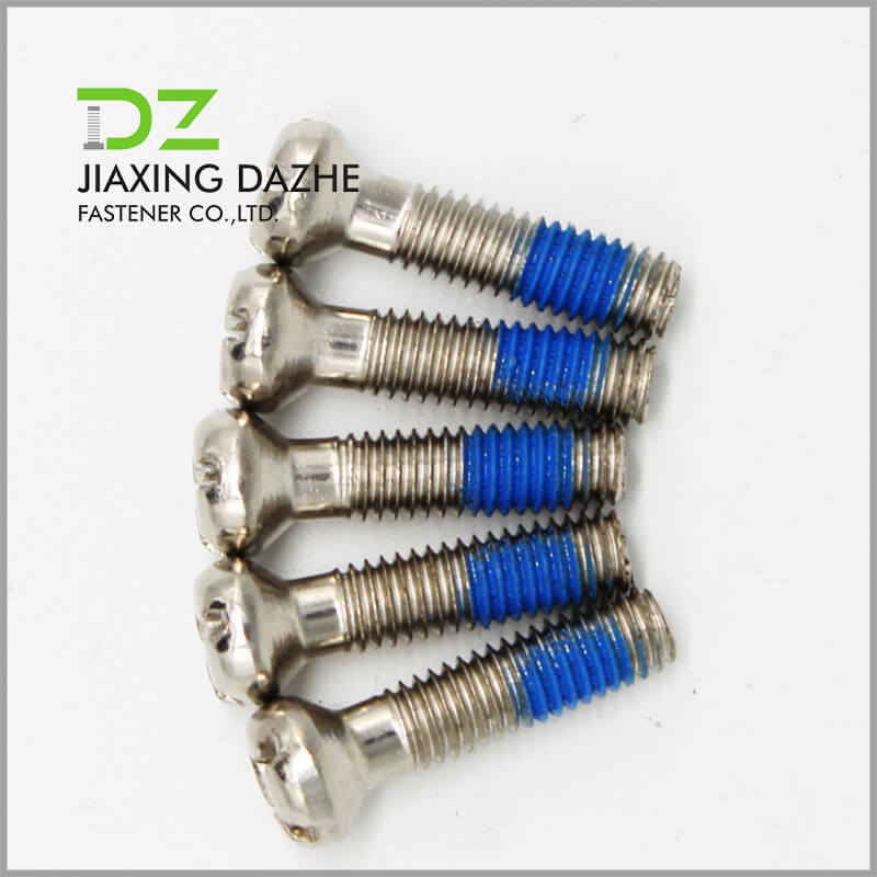 Slotted Oval Machine Screw With Nylok